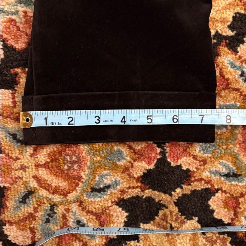 Ann Taylor Elegant Black Velvet Cuffed Ankle Pants - Picture 9 of 9